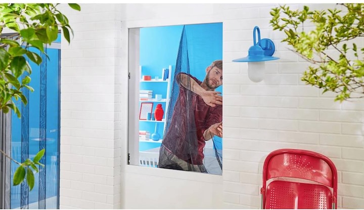 Actual product image tesa 3x STANDARD insect screen for windows, with Velcro tape, without drilling (130 x 150 cm)