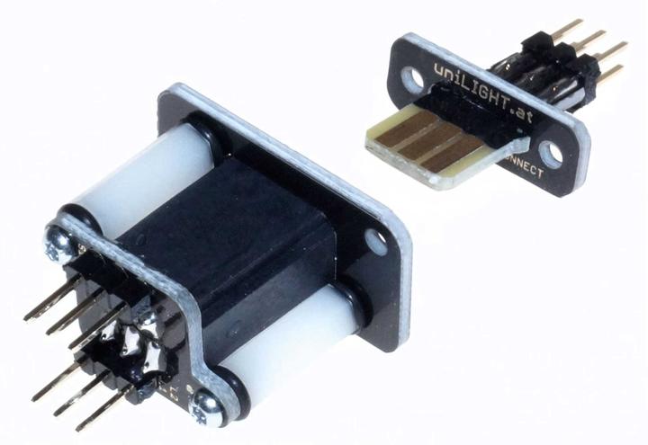Produktbild Unilight direktsteckverbindung header mit 6 sekun n polen, bausatz, 2pcs, uni kontaktleist