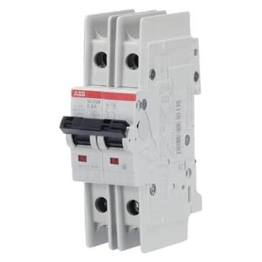 ABB, FI stroomonderbreker, SU202M-K4 Installatieautomaat K-Char., 10kA, 4A, 2P UL489