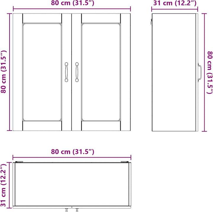 Produktbild vidaXL Küchenschrank (31 x 80 x 80 cm)