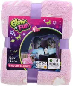 Immagine prodotto Toi-Toys Coperta Glow N fun Glow in the Dark unicorno, 130x150cm (130 x 150 cm)