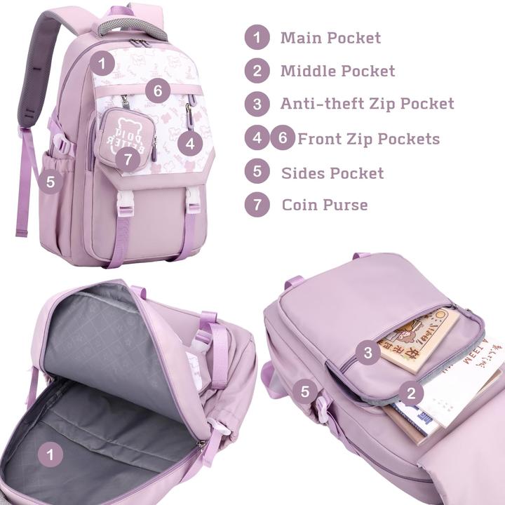 Produktbild Only-Bags.Store Schulrucksack Schultaschen für Teenager Wasserdichter Rucksack Leichte Schulranzen für