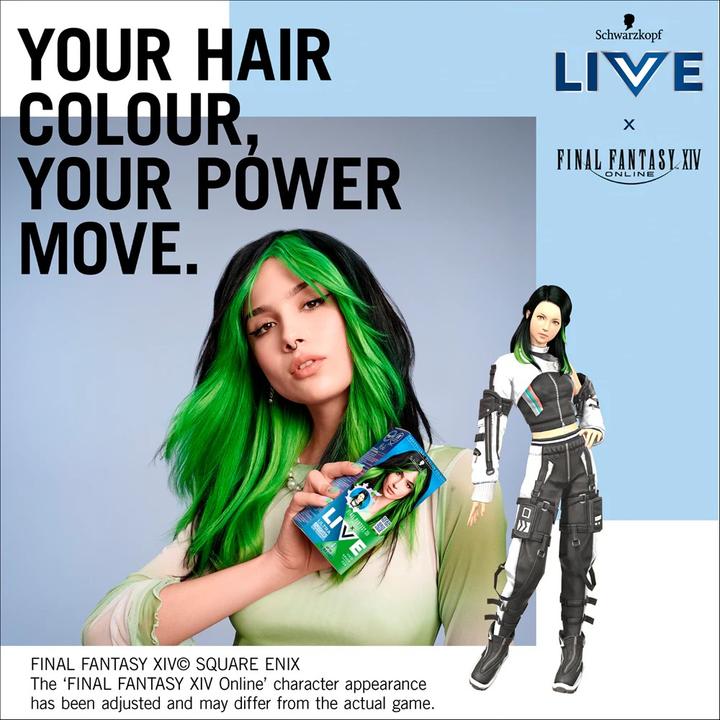 Actual product image Schwarzkopf Live farba do włosów 024 Vivid Green (Vivid Green)