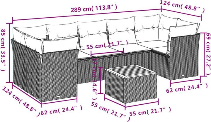 Produktbild vidaXL Garten Sofagarnitur