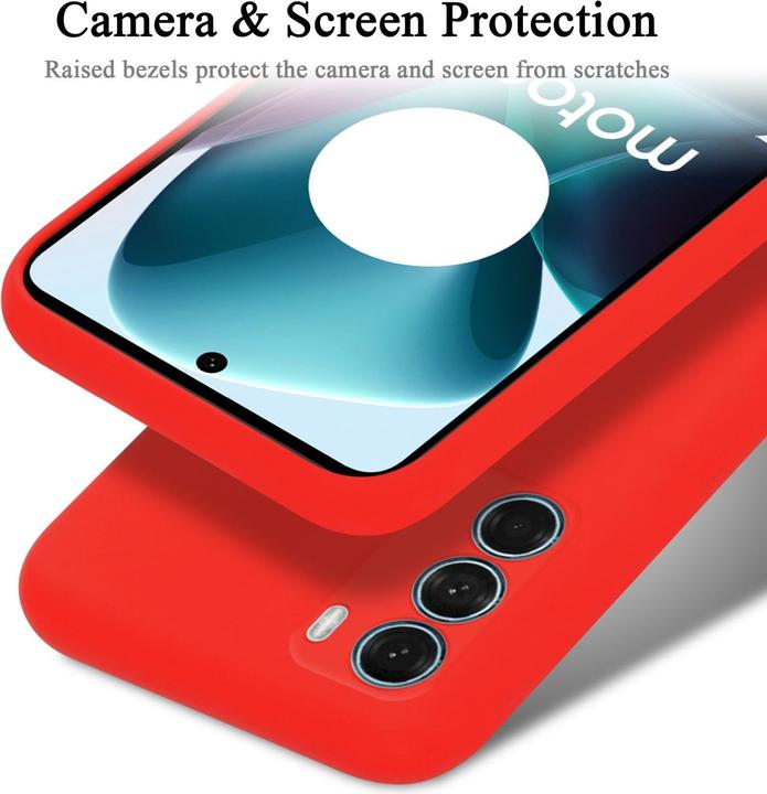 Actual product image Cadorabo TPU Liquid Silicone Case Cover for Motorola MOTO G200 5G (Motorola Moto G200 5G)
