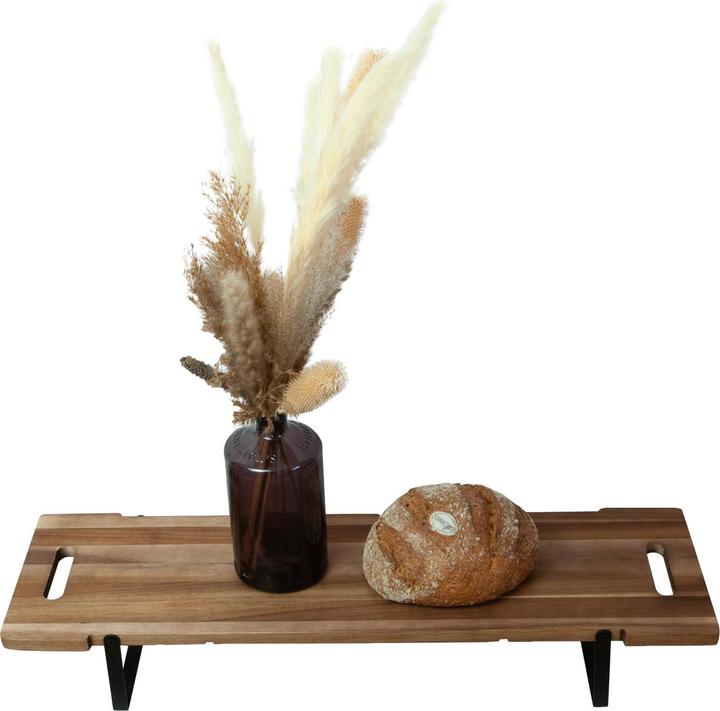 Produktbild Natura Punto Akazienholz Serviertablett mit klappbaren Füssen, 67 x 20 cm