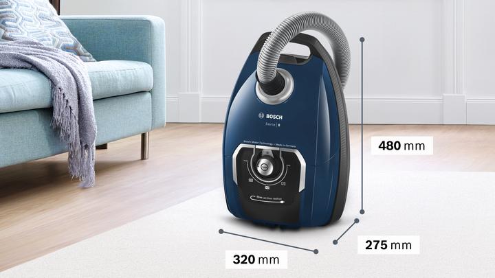Actual product image Bosch Hausgeräte Bosch BGL8XPERF Series 8 upright hoover with bag blue