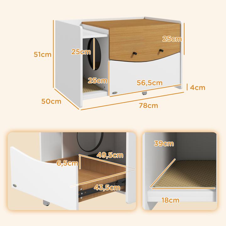 Produktbild PawHut Katzenklo Schrank (Katzenklo geschlossen)