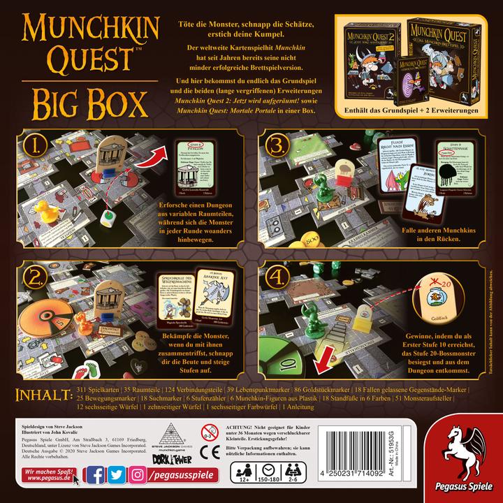 Actual product image Pegasus Munchkin Quest - board game (German, 2 - 4 Players)