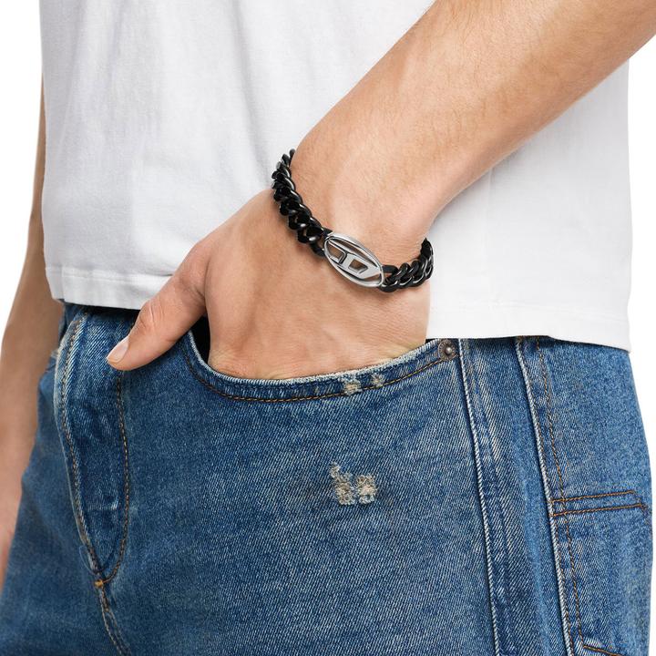 Immagine prodotto Diesel Armband Oval D Logo (17.50 cm, Acciaio inossidabile)
