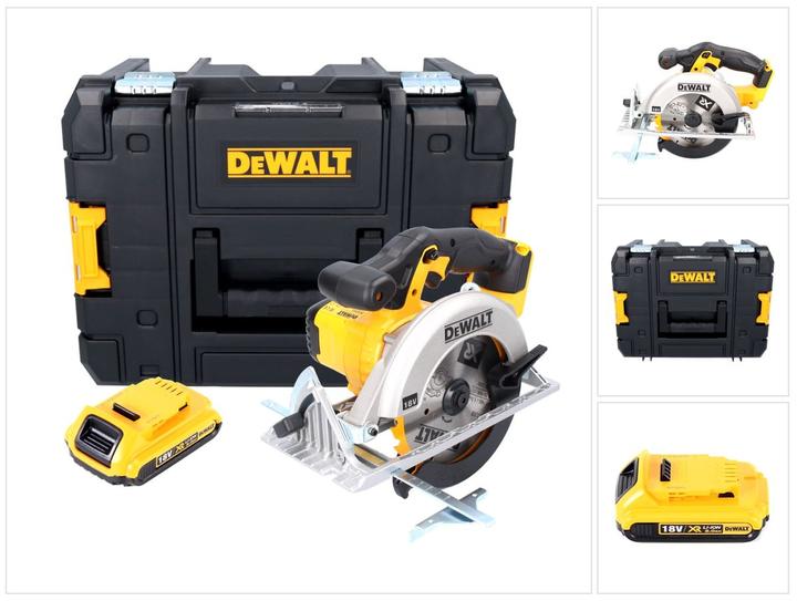 Actual product image DeWalt DCS 391 NT Battery hand-held circular saw 18 V 165 mm + 1x battery 2.0 Ah + TSTAK - without charger