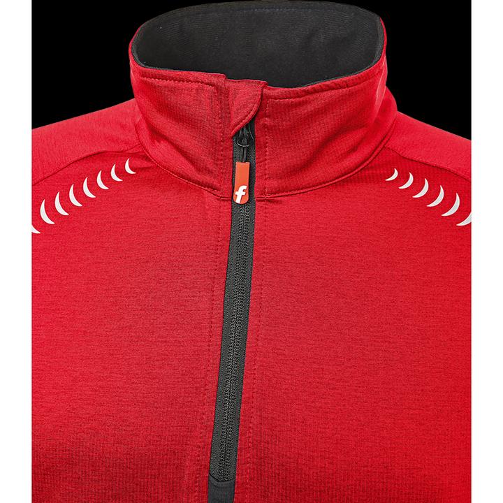 Produktbild Magni Tech-Fleecepullover rot/schwarz meliert Gr. S Fortis Elements (S)