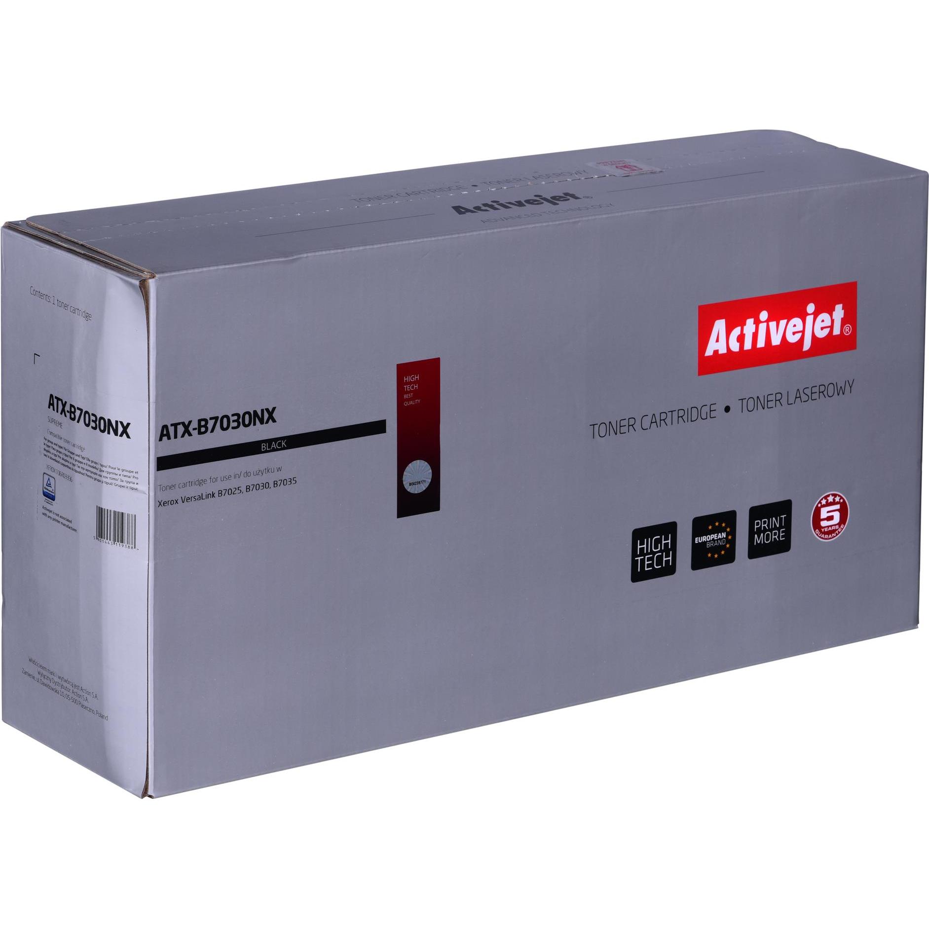 Activejet, Toner, ATX-B7030NX Tonerkartusche für Xerox Drucker Ersatz XEROX 106R03396 Supreme 30000 Seite (B)