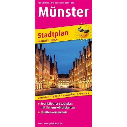 Münster. Stadtplan 1:16 000 16000, Landkarte