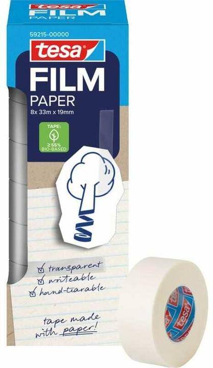 Produktbild tesa tesafilm Papier Klebeband 33m 19mm 8 Rollen Turm (19 mm)
