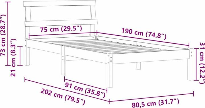 Actual product image vidaXL Platform bed