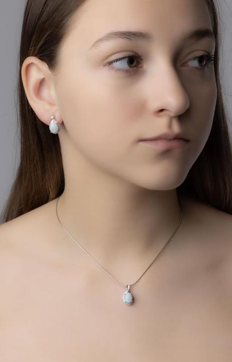 Immagine prodotto Silvego Ciondolo in argento con Larimar naturale JST14810LR (Argento, Sterling silver)