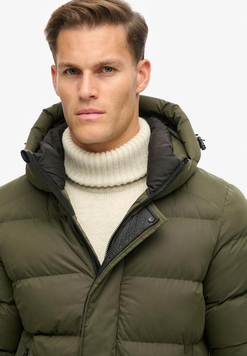 Actual product image Superdry Hooded microfiber puffer jacket (M)