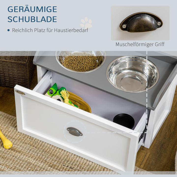 Produktbild PawHut Futterstation mit Schublade (2 l)