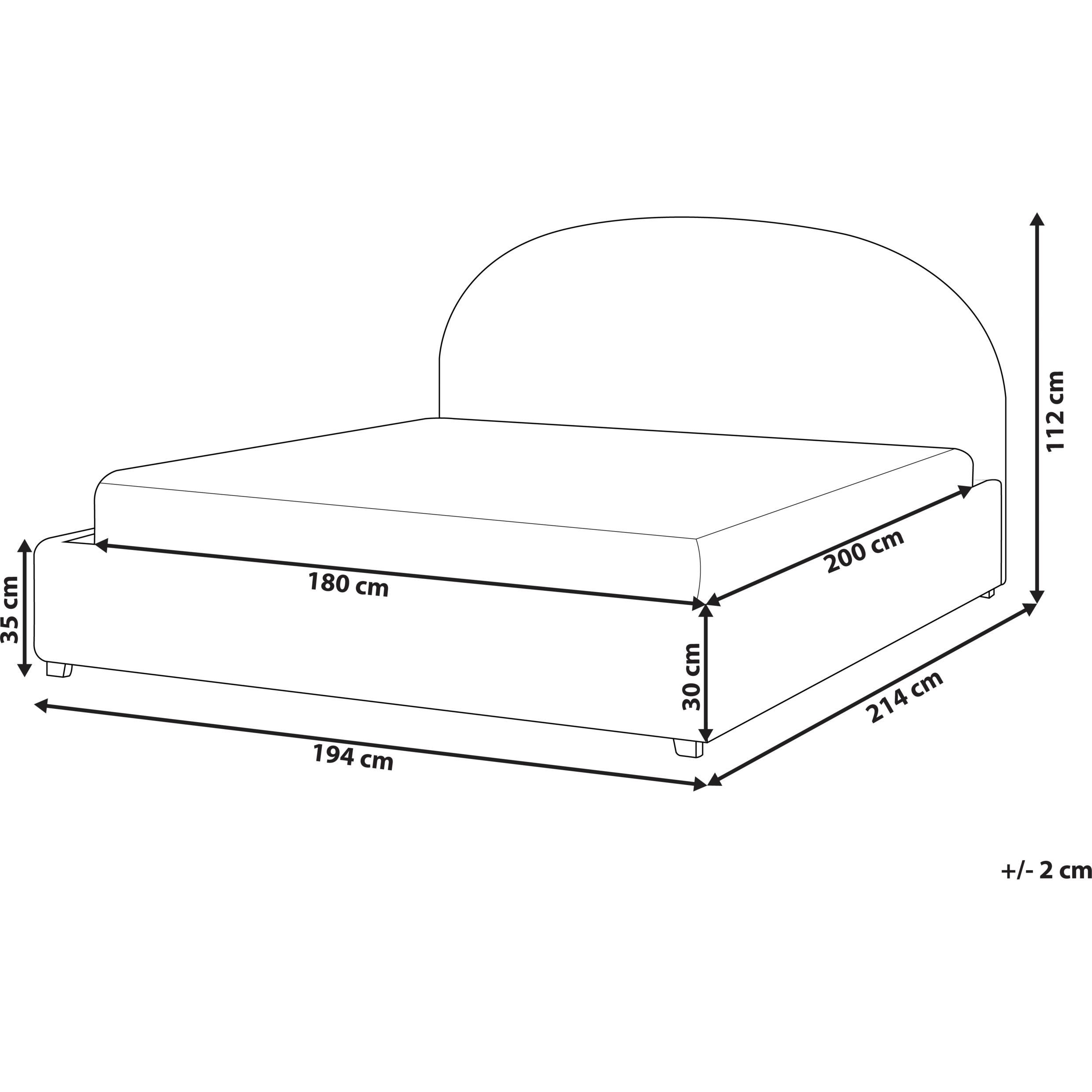 Thumbnail - Beliani, Bett, Vaucluse (180 x 200 cm)