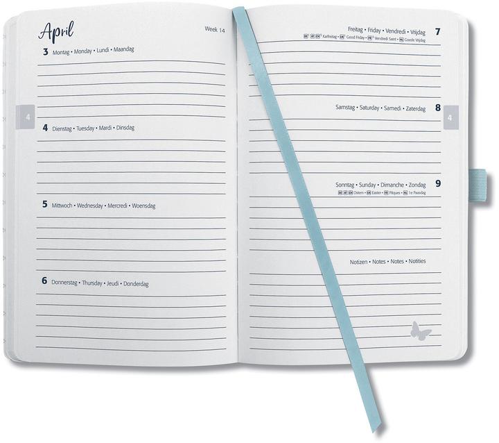 Image du produit Jolie Agenda Flair 2026 J6113 1W/2S sky blue ML A5 (A5, 1 semaine / 2 pages)