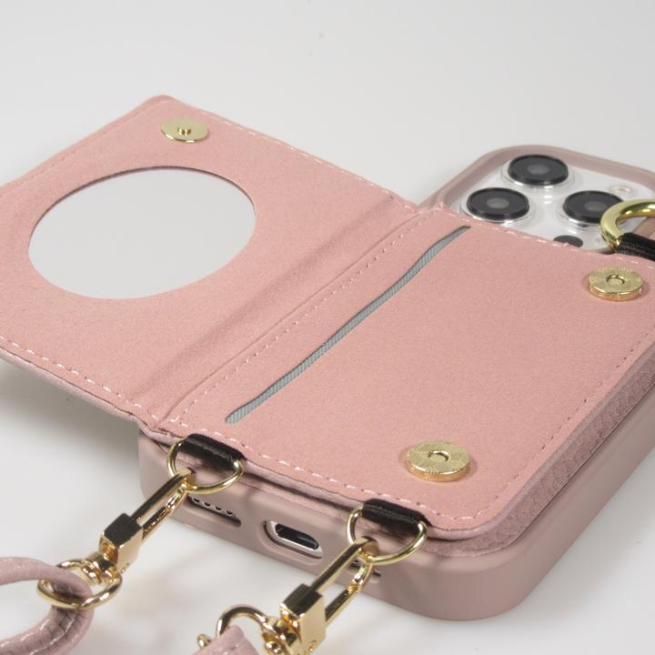 Produktbild PhoneLook Hülle Gepolstertes Leder mit Spiegel und Kartenfach grosse abnehmbare Riemen (Apple iPhone 15 Pro Max)