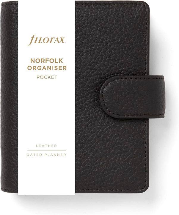 Produktbild Filofax Norfolk Personal Leder Organiser AGENDA NORFOLK dunkelbraun (Pocket, 1 Woche / 2 Seiten)