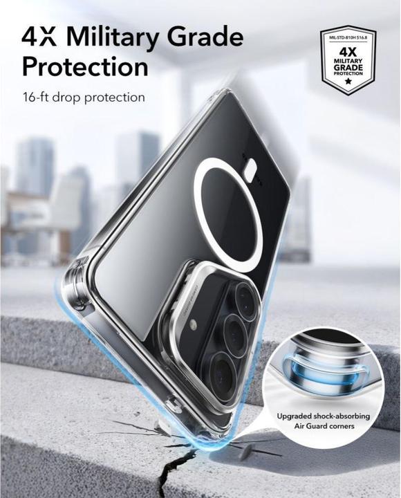 Actual product image ESR - Classic Hybrid HaloLock Kickstand - Samsung Galaxy S26 - Clear (Samsung Galaxy S26)