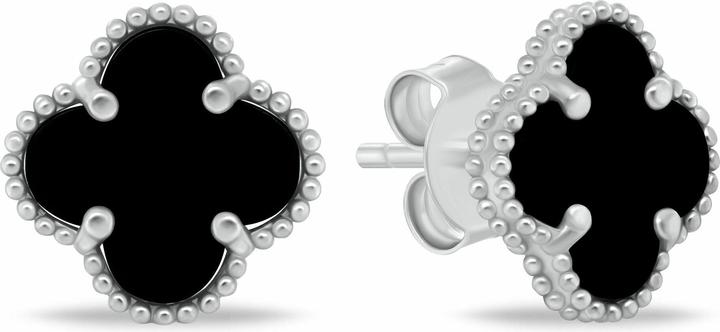 Immagine prodotto Brilio Silver - Beautiful silver earrings Four-leaf clover EA1157WBC (Argento)