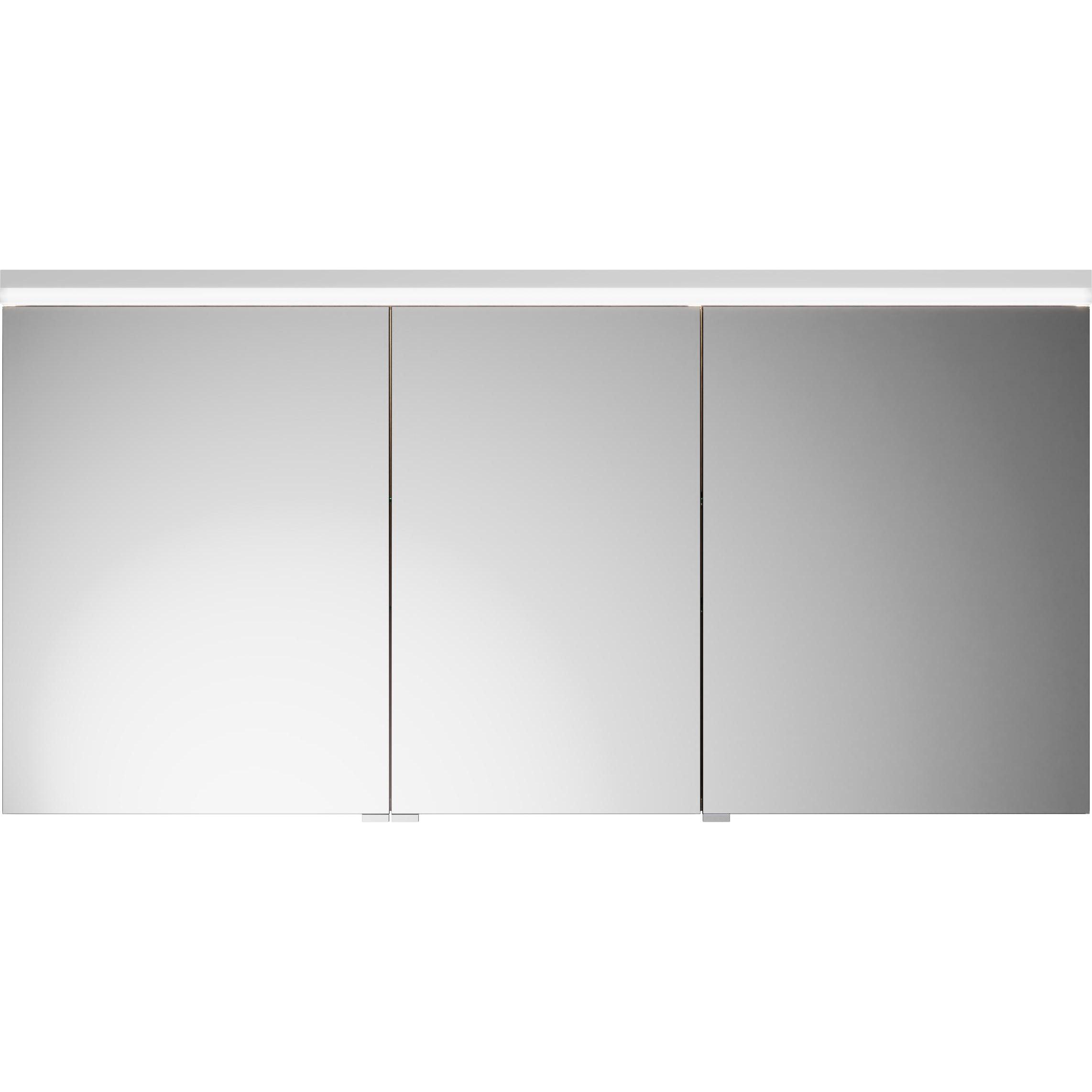 burgbad, Spiegelschrank, Lin20 Spiegelschrank LED-Beleuchtung inklusive LED-Waschtischbeleuchtung, 3 Türen, 1400x700