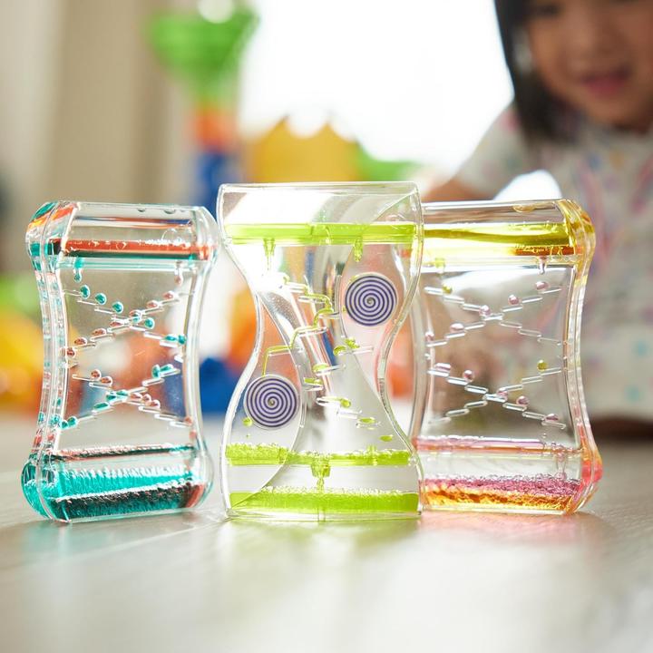 Produktbild The twiddlers Flüssige Sanduhr Stepping Liquid Motion Timer 3er-Set
