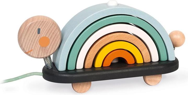 Actual product image Janod Pull-along turtle rainbow