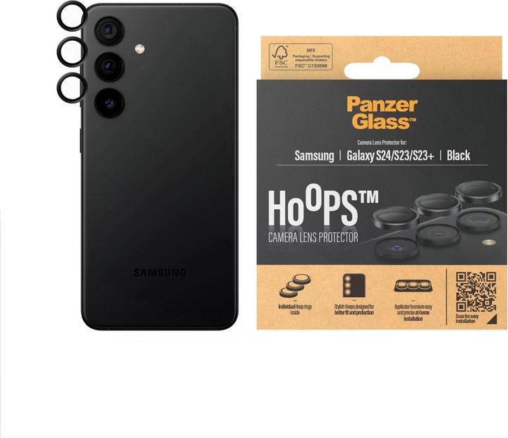 Produktbild PanzerGlass Hoops Camera Lens Protector (3 Stück, Samsung Galaxy S23+, Samsung Galaxy S23, Samsung Galaxy S24)