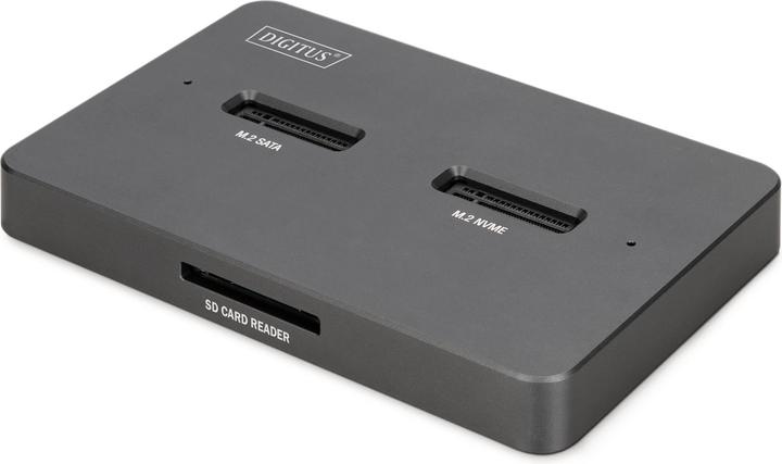 Produktbild Digitus M.2 NVMe + M.2 SATA SSD Docking Station mit SD-Express Kartenleser, USB-C™
