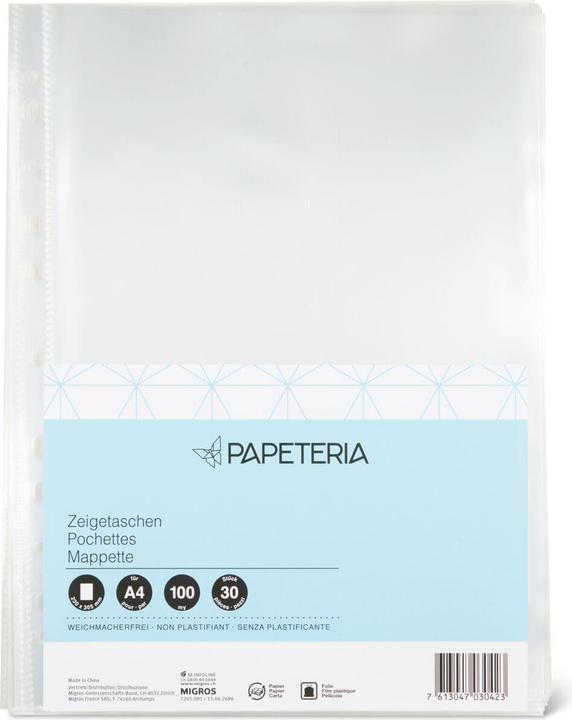 Image du produit Papeteria Zeigetaschen 100 my (A4, 30 x)