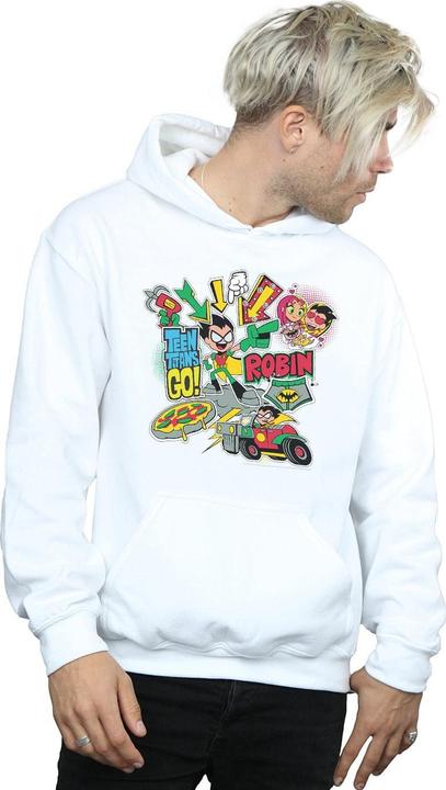 Immagine prodotto Teen Titans Go Robin Montage Felpa con Cappuccio Uomo (5XL)