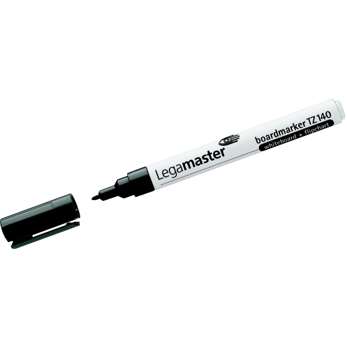 10x Legamaster, Marker, Whiteboard-/Flipchartmarker TZ 140 1mm schwarz Rundspitze (Schwarz, 1 mm, 10 x)