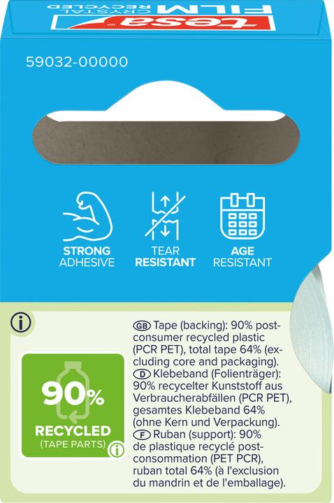 Produktbild tesa tesafilm® ECO & CRYSTAL Klebeband 10m:19mm (19 mm)