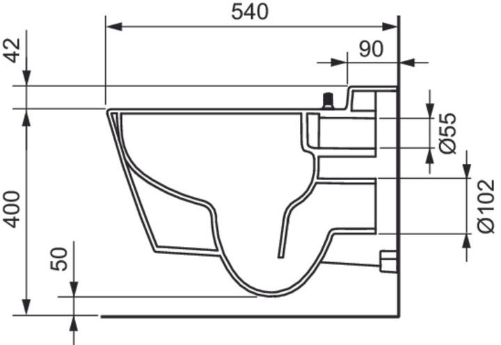 Produktbild TECE TECEone Dusch-WC Komplettanlage, WC-Keramik mit Duschfunktion, ohne WC-Sitz mit Deckel
