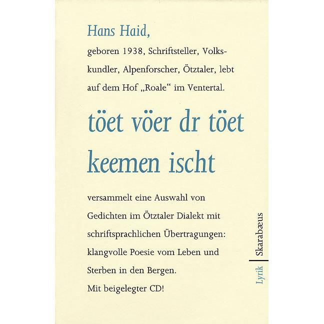 töet vöer dr töet keemen ischt, Belletristik von Hans Haid