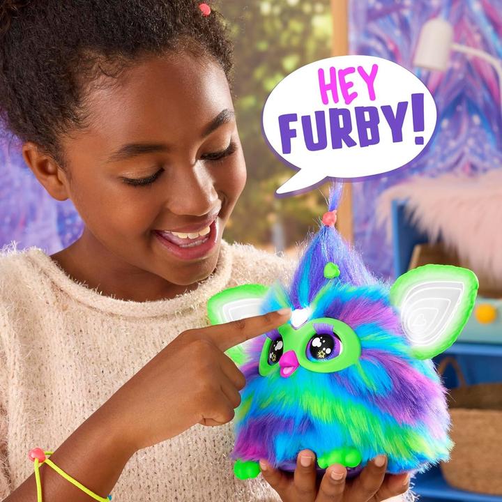 Produktbild Furby Galaxy Edition, Glow in The Dark, 15 Fashion Accessories, Interactive Plush Toys for 6 Year Ol (19.05 cm)