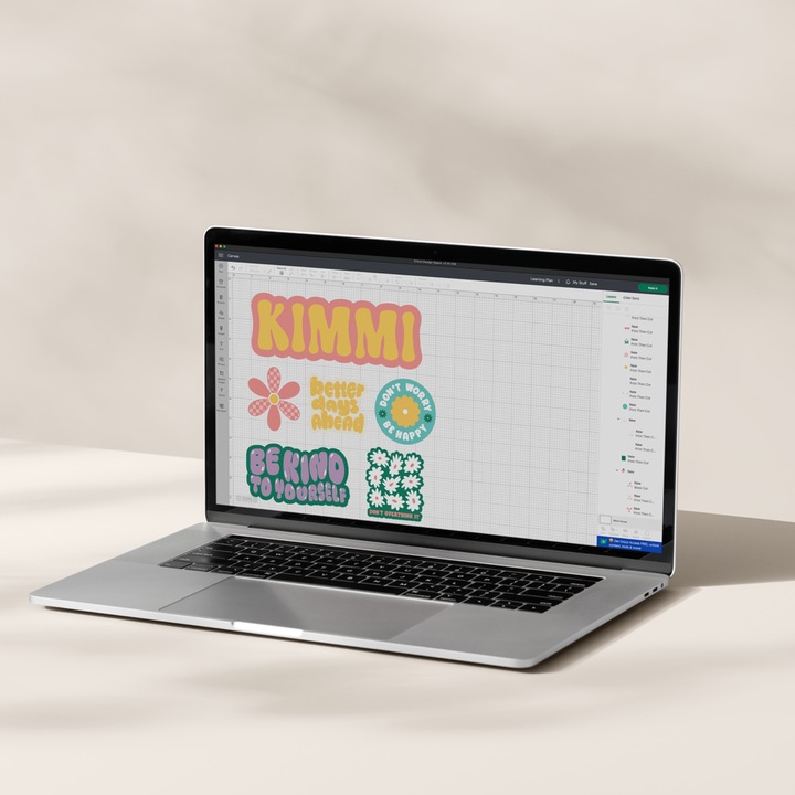 Productafbeelding Cricut Stickerpapier Joy Xtra bedrukbaar A4, 8 stuks, wit (0 g/m², 8 x)