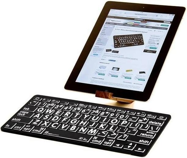 Produktbild Logickeyboard XL-Print White on Black dt. (PC/BT) (DE, Kabelgebunden)