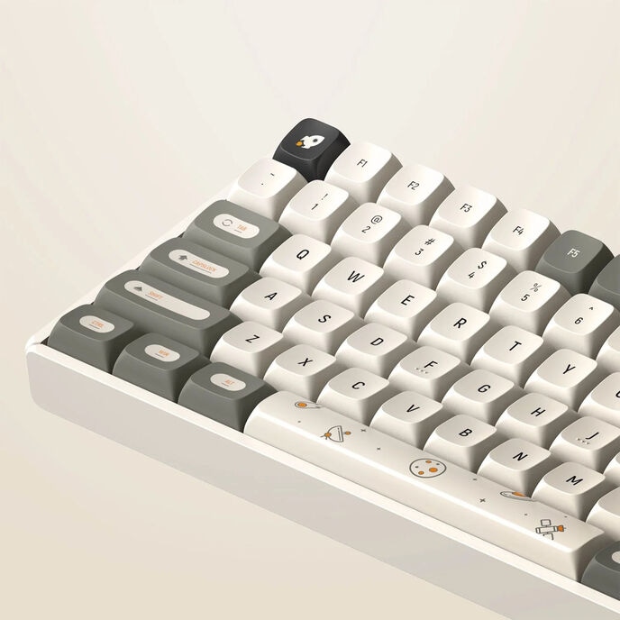 Productafbeelding Iqunix F97 Hitchhiker Draadloos Gaming Toetsenbord, RGB - Maansteen Schakelaars (NL, Draadloze)