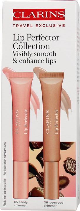 Immagine prodotto Clarins Duo perfezionatore labbra 05 Candy Simmer e 06 Rosewood Simmer - 12 ml ciascuno (06 Rosewood Simmer, 05 Caramella Simmer)
