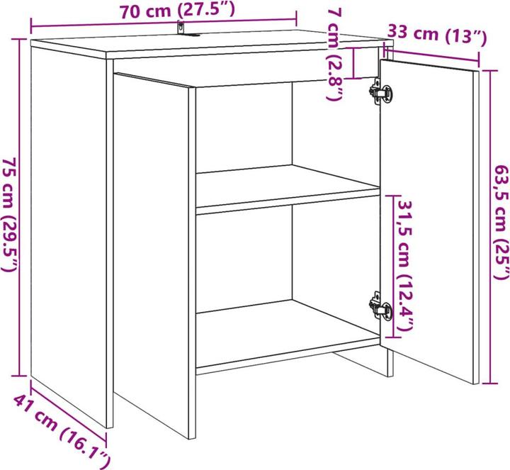 Image du produit vidaXL Sideboard (70 x 41 x 75 cm)