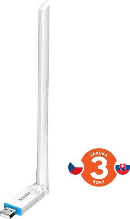 Image du produit Tenda Adaptateur WiFi 6 USB U2v5 AX300, 286 Mb/s, 802.11ax/b/g/n, 6 dBi, Soft AP, Win 7/10/11, Linux (USB)