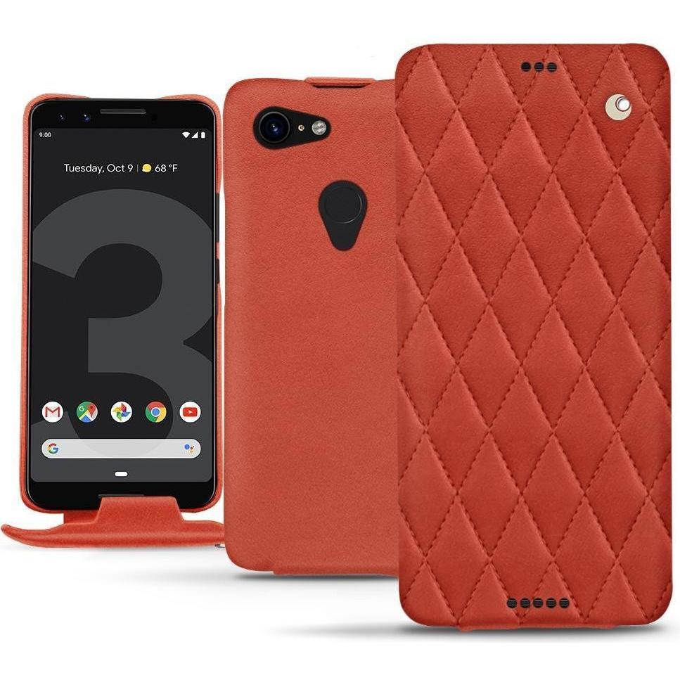 Noreve Lederschutzhülle vertikal (Google Pixel 3 XL), Smartphone Hülle, Orange