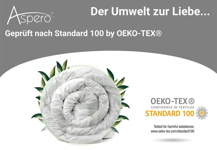 Produktbild Aspero Bio-Baumwoll-Bettdecke AJACCIO (Baumwolle, Polyester, 155 x 220 cm)