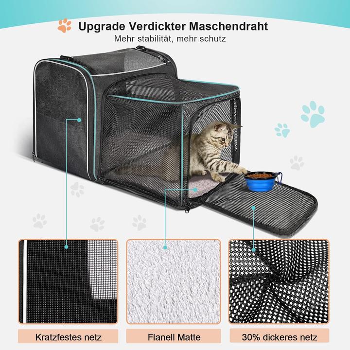 Immagine prodotto Morpilot Transportbox (Gatto, Cane, Riflettori, Pieghevole, Traspirante, Lavabile)